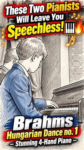 These Two Pianists Will Leave You Speechless! 🎹🔥 Brahms Hungarian Dance no.1 4-Hand Piano #shorts