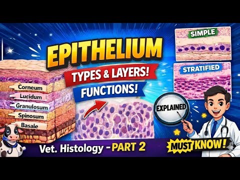 🧠🔬 Epithelium Explained FULLY | Types, Layers & Functions | Veterinary Histology 📚🐄 | VetsNotes
