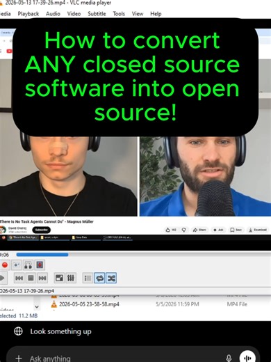 AI Tutorial: How to convert ANY closed source software into open source! #fypシ゚viral #coding #programming #fypツ #tutorials