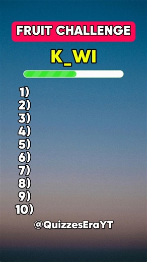 Can You Guess These 10 Fruits From Missing Letters? 🍎 #shorts #viral #quiz #trivia