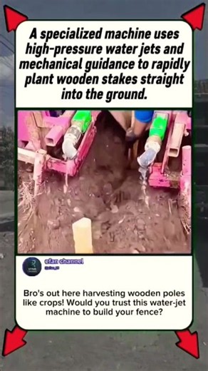 Watch This High Tech Machine Plant Wooden Stakes Like Magic!