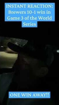 INSTANT REACTION: #Brewers win 10-1 in Game 3 of the World Series, DOMINATING win, FINISH tmmrw!
