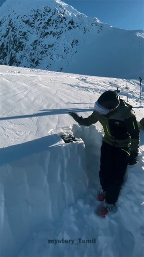 🏔️ Snow Avalanche Test! 😲 Why They Tap The Snow! #shorts