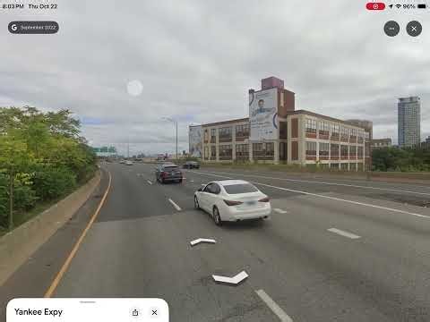 Driving Google Street view In Connecticut Off I-84 West In Hartford