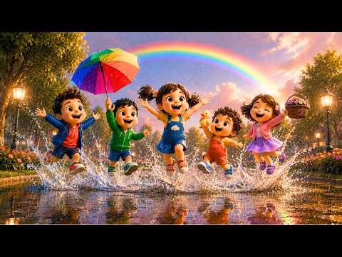 Rain Rain Come and Play 🌧️ | Fun Rain Song for Kids | Cherry Berry Nursery Rhymes
