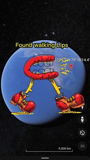 I found walking Lips on Google Earth and Google Map #shorts