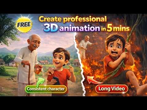 ​Create 3D Animation with AI for FREE 🤖 | Best 3D Cartoon Generator 🎬 | Full Tutorial 🚀