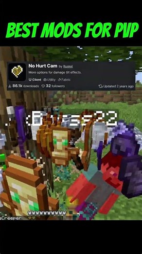 BEST MODS FOR PVP 😱|| #minecraft #minecraftshorts #pvp #pvpmods