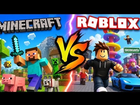 minecraft series episode 1and roblox #gameply