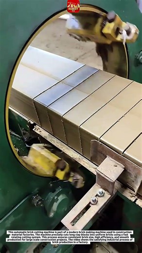 Amazing automatic brick cutting machine | Satisfying brick making process