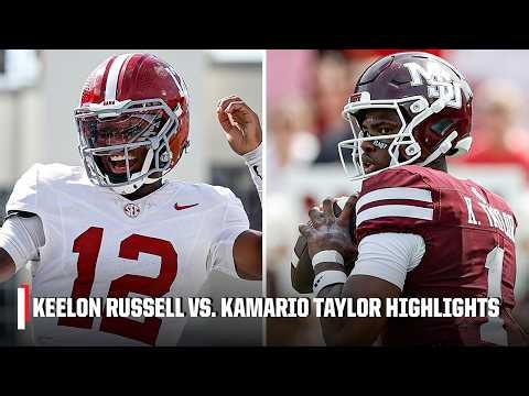 Keelon Russell vs. Kamario Taylor HIGHLIGHTS 🎥 Sophomore QB's face off in ranked matchup | ESPN CFB