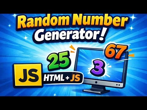Build a Random Number Generator in 5 Minutes – JavaScript & HTML