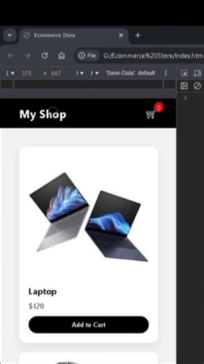 Modern E-commerce Store UI with HTML & CSS #webdesign #htmlcss #ecommerce #shorts
