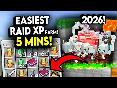 6,500 In 5 Minutes! NEW Raid Farm in Minecraft Bedrock 1.21+