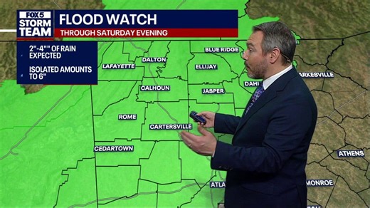 Heavy rain, severe storms sweep through North Georgia Saturday