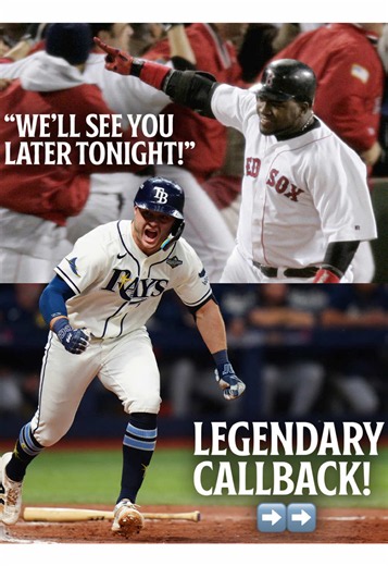 Joe Davis used Joe Buck's call from the Game 4 walk-off that sparked the 2004 Red Sox comeback 👀 Could the Rays be the second team to come back from a 3-0 deficit? #mlb #baseball #postseason #worldseries #rays
