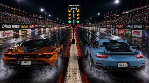 800HP Porsche GT2RS vs McLaren 720S drag race