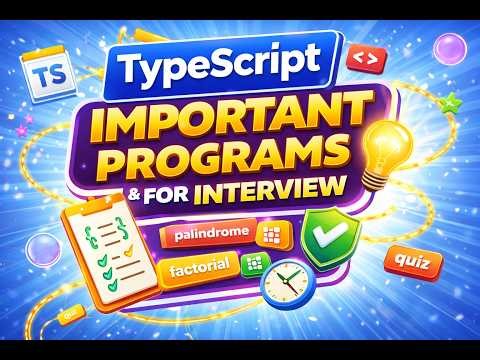 Typescript 9: Playwright with Typescript | Important programs for interview in TypeScript