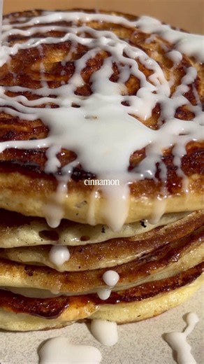 High Protein Cottage Cheese Cinnamon Roll Pancakes Recipe