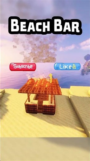 Minecraft: Easy Beach Bar Tutorial!”#minecraft #minecraftshorts #minecrafttutorial
