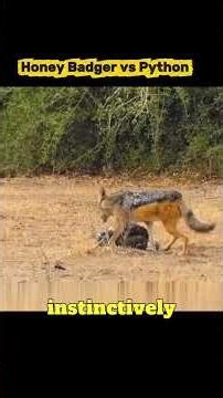 Honey Badger vs Python #wildlife #animalshorts