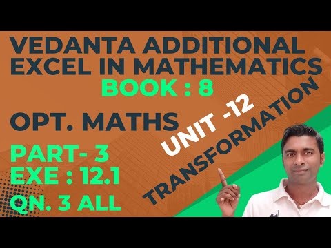 Write the coordinate of the vertices |Opt math|class 8| transformation |Unit : 12| Exe: 12.1| QN. 3