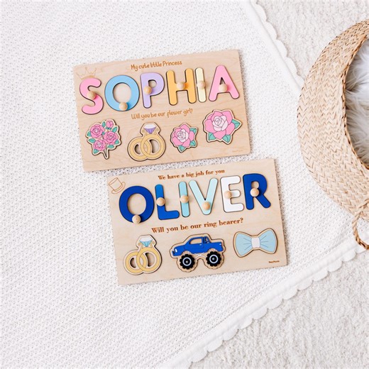 Personalized Flower Girl & Ring Bearer Proposal Gift, Custom Wedding Keepsake for Kids, Will You Be Our Flower Girl Gift - Etsy
