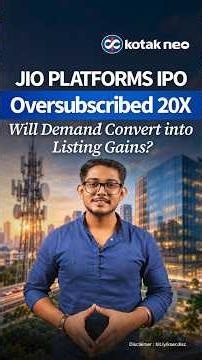 Jio IPO Allotment Chances - 20x Oversubscribed | Check Subscription Status