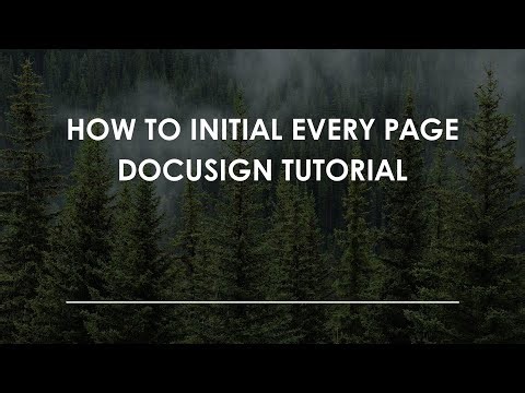 How To Initial Every Page DocuSign Tutorial