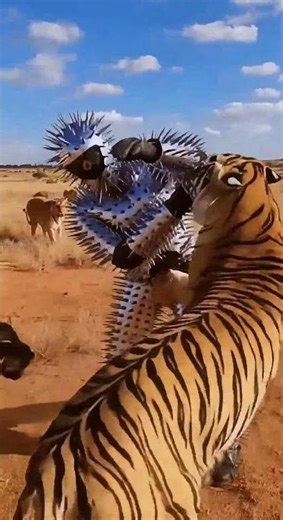 Tigers vs the Spiked Man 😱🦁 (AI Safari Chaos)
