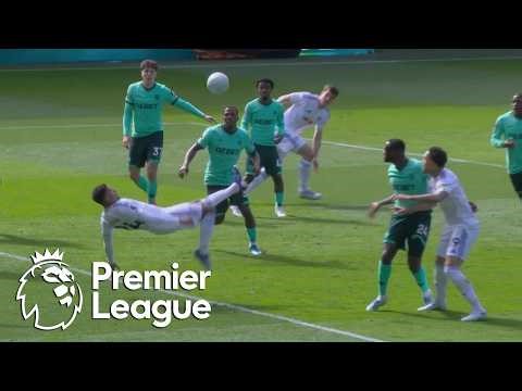 'OH THAT IS BRILLIANT!': James Justin's bicycle kick puts Leeds ahead | Premier League | NBC Sports