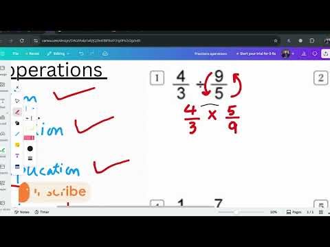 Dividing Fractions - Fractions Operations