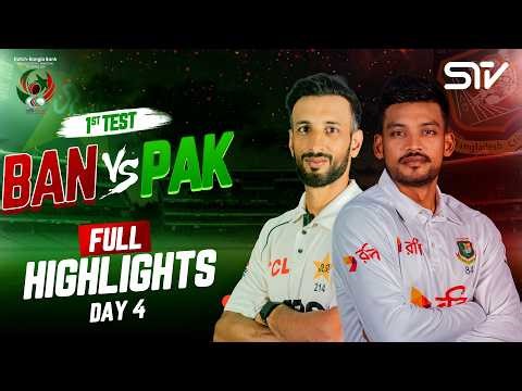 1st Test Day 4 Full Highlights | Bangladesh vs Pakistan | ICC World Test Championship | M9I1J