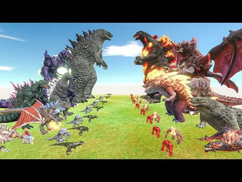 Godzilla Team vs Fire Team + New Burning Godzilla