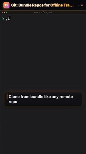 Git Bundle: Transfer Your Entire Repo Offline! 📦 #Shorts