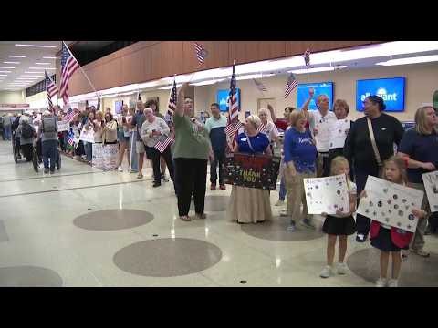Honors veterans during Honor Flight Part 3