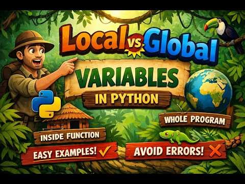 Local vs Global Variables in Python 🔥|Scope Explained with Easy Examples|Python Tutorial#learnpython