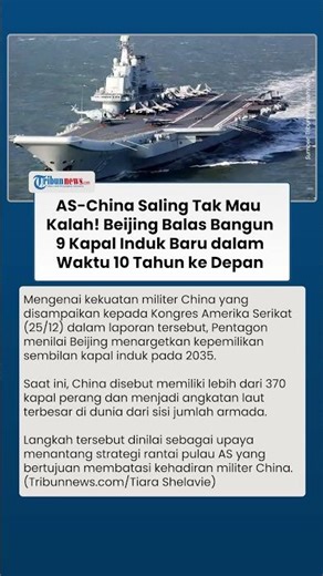 China Perluas Armada Laut Jadi Terbesar Dunia, Pentagon Sebut Target 9 Kapal Induk 2035