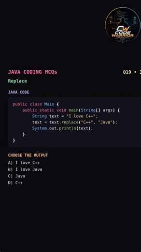 Java MCQ #19/500 🧠 | Iska Correct Answer Kya Hai? | Java Quiz #shorts