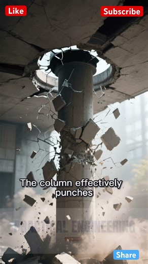 Why Buildings Collapse: The Danger of Punching Shear 🏗️#ytshorts #yt #ytviral #youtubeshorts #yt