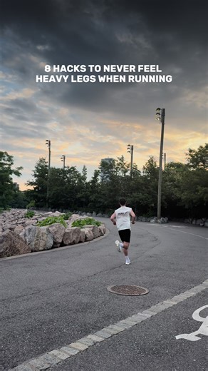 8 Hacks Below👇🏻 I see runners struggling with heavy legs every single run and wonder why they can't figure out what's wrong... These are the 8 hacks to never feel heavy legs when running: 1. Start your first mile slower than feels natural Going out too fast floods your legs with lactic acid and makes them feel like cement blocks. 2. Do 5 minutes of dynamic leg swings before running Cold, stiff muscles stay heavy - activate your glutes and hamstrings or pay the price. 3. Focus on deep belly bre
