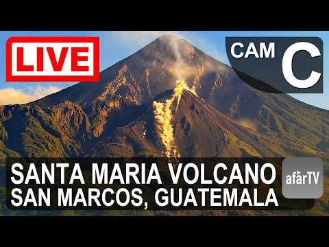 🔴 Live Now: 24/7 Santa Maria (Santiaguito) Volcano in 4K Ultra HD (Cam C)