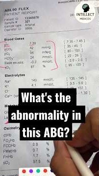 What's the abnormality in this ABG? Reasons? #abg #icu #doctor