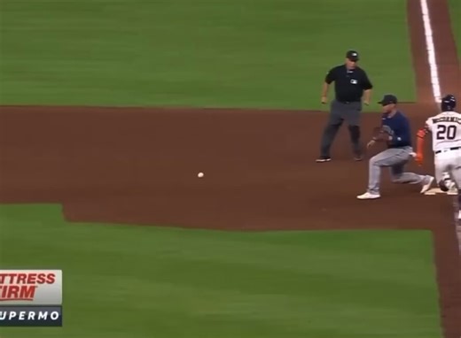 That time Chas McCormick tried to knock the ball out of the 1st baseman's glove and then wore 99 mph on his back!