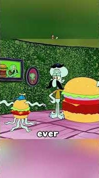 Squidward Falls Hard for the Krabby Patty on His First Bite.#spongebob #mustwatch #shorts