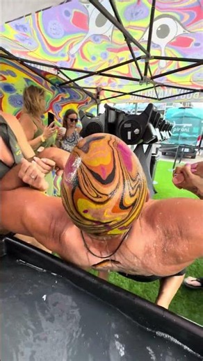 Purple & Yellow Head Dip at Tortuga Music Festival