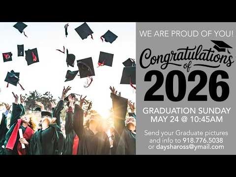 Graduate Sunday Service | Justin and Andrea Hampton | Christian Worship Center
