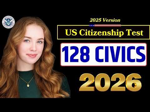 2026 New, 128 Civics Test Questions for U.S. Citizenship | N400 Interview I 128 Civics Test #n400