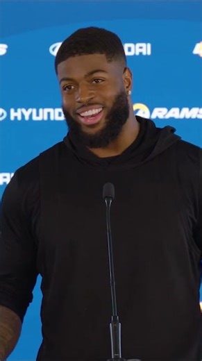 Bantering with the veterans 😅 #rams #nfl #shorts