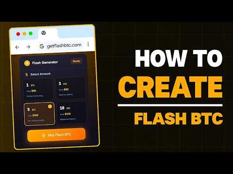 How to Create 5 Flash BTC in 2026! (Get & Receive Instantly – Tutorial)